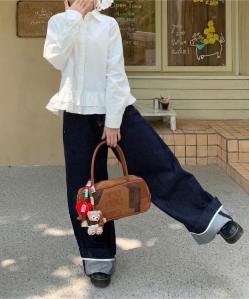 MAISON DE THERESE(メゾン ド テレーズ)の「フリルヘム 長袖ホワイトシャツ ブラウス(シャツ/ブラウス・レディース・White・M)」の12枚目の写真