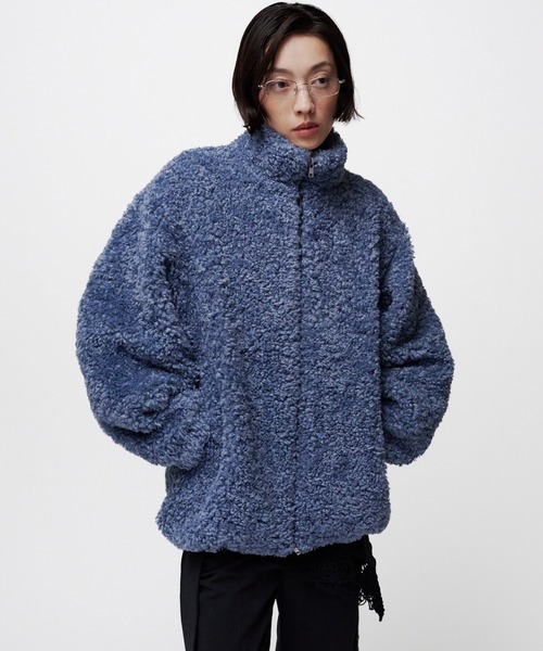 THINGS THAT MATTER(シングス ザット マター)の「【先行予約】IMITATION SHEEP FUR JACKET / イミテーションシープファージャケット(ダウンジャケット/コート・レディース・チャコールグレー/ブルー・FREE)」の18枚目の写真