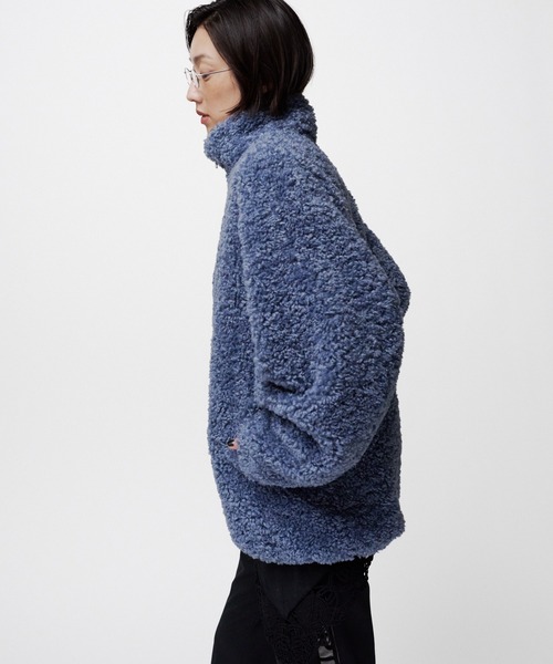 THINGS THAT MATTER(シングス ザット マター)の「【先行予約】IMITATION SHEEP FUR JACKET / イミテーションシープファージャケット(ダウンジャケット/コート・レディース・チャコールグレー/ブルー・FREE)」の21枚目の写真