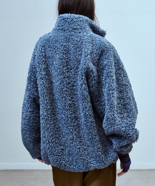 THINGS THAT MATTER(シングス ザット マター)の「【先行予約】IMITATION SHEEP FUR JACKET / イミテーションシープファージャケット(ダウンジャケット/コート・レディース・チャコールグレー/ブルー・FREE)」の8枚目の写真