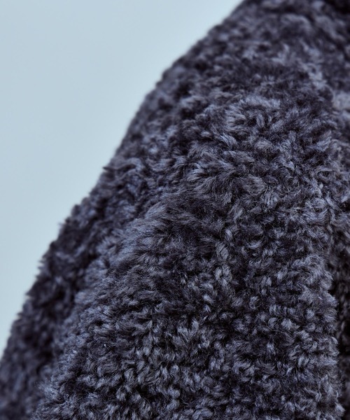 THINGS THAT MATTER(シングス ザット マター)の「【先行予約】IMITATION SHEEP FUR JACKET / イミテーションシープファージャケット(ダウンジャケット/コート・レディース・チャコールグレー/ブルー・FREE)」の17枚目の写真