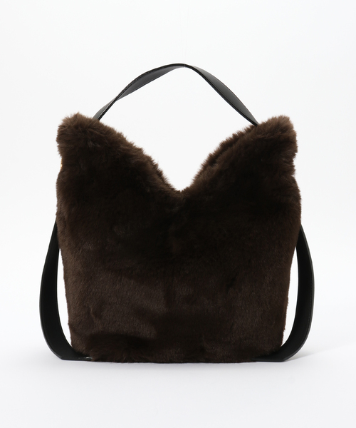 Spick & Span(スピックアンドスパン)の「VIOLAd’ORO / ヴィオラドーロ エコファーショルダー(ショルダーバッグ・レディース・ベージュ/ブラウン・FREE)」の8枚目の写真