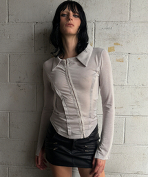 Hook Collar Shirt - Gray