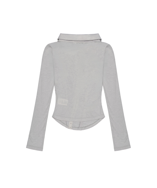 ROCKCAKE(ロックケーキ)の「Hook Collar Shirt - Gray(ポロシャツ・レディース・その他・SMALL)」の6枚目の写真