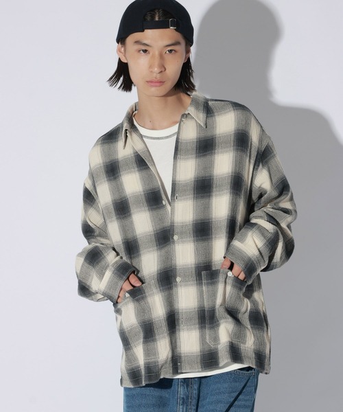 LAKOLE(ラコレ)の「ガーゼチェック長袖シャツ / 1057771(シャツ/ブラウス・メンズ・ブラウン/ホワイト・MEDIUM/LARGE)」の6枚目の写真
