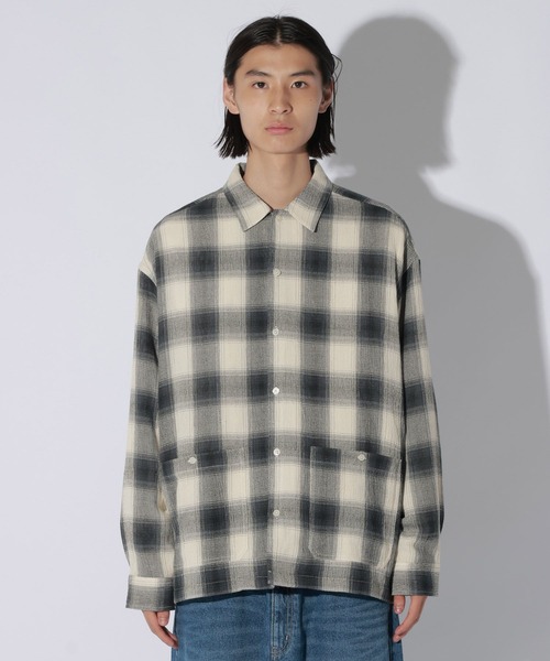 LAKOLE(ラコレ)の「ガーゼチェック長袖シャツ / 1057771(シャツ/ブラウス・メンズ・ブラウン/ホワイト・MEDIUM/LARGE)」の13枚目の写真