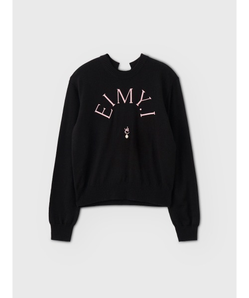 EIMY ISTOIRE(エイミーイストワール)の「EIMY LOGO KNIT TOPS(ニット/セーター・レディース・ホワイト系その他/ブラック/ホワイト/ドット/ピンク・FREE)」の8枚目の写真