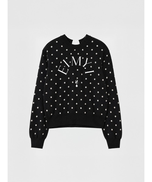 EIMY ISTOIRE(エイミーイストワール)の「EIMY LOGO KNIT TOPS(ニット/セーター・レディース・ホワイト系その他/ブラック/ホワイト/ドット/ピンク・FREE)」の11枚目の写真