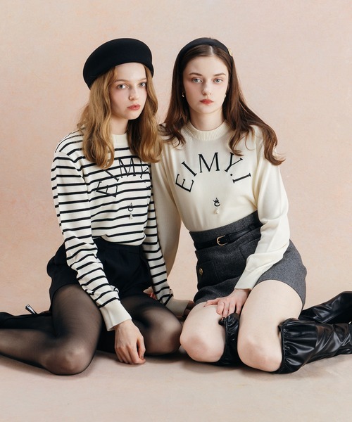 EIMY ISTOIRE(エイミーイストワール)の「EIMY LOGO KNIT TOPS(ニット/セーター・レディース・ホワイト系その他/ブラック/ホワイト/ドット/ピンク・FREE)」の17枚目の写真