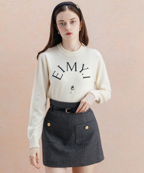 EIMY ISTOIRE(エイミーイストワール)の「EIMY LOGO KNIT TOPS(ニット/セーター・レディース・ホワイト系その他/ブラック/ホワイト/ドット/ピンク・FREE)」の21枚目の写真