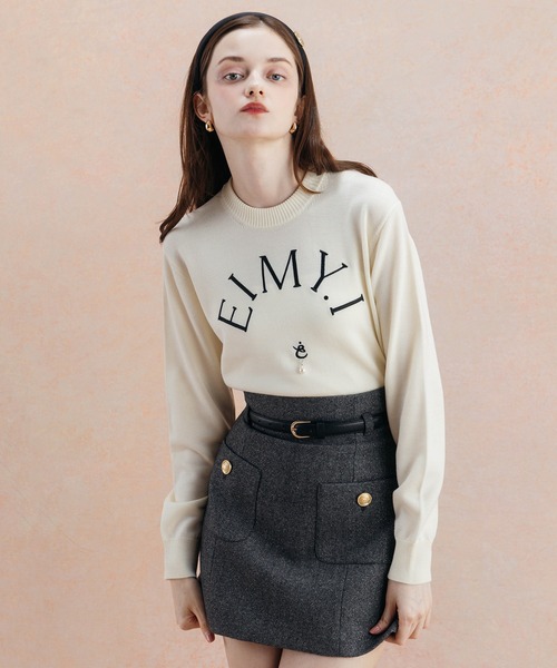 EIMY ISTOIRE(エイミーイストワール)の「EIMY LOGO KNIT TOPS(ニット/セーター・レディース・ホワイト系その他/ブラック/ホワイト/ドット/ピンク・FREE)」の22枚目の写真