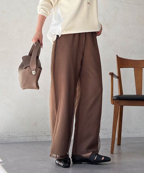 un dix cors（アンディコール）の「シアードットパンツ（その他パンツ・レディース・ブラウン/チャコールグレー/ブラック・FREE）」の21枚目の写真