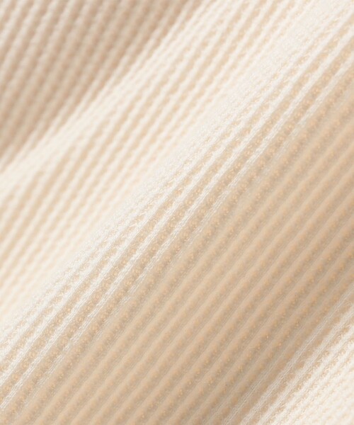 SHIPS any(シップス エニィ)の「Hanes:〈洗濯機可能〉BEEFY-T ワッフル ヘンリーネック ロングスリーブ TEE(Tシャツ/カットソー・レディース・グレー/ホワイト/レッド・ONE SIZE)」の9枚目の写真