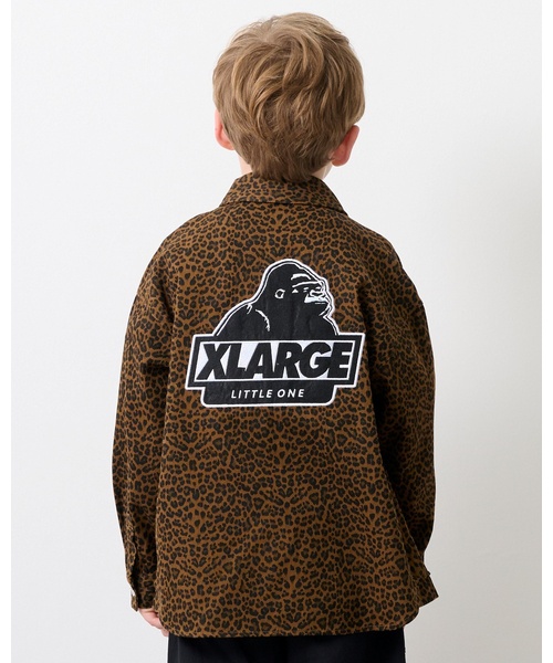 XLARGE KIDS(エクストララージキッズ)の「OG ワークシャツ(シャツ/ブラウス・キッズ・ブラウン/ライトブルー・110cm/90cm/140cm/120cm/130cm/100cm)」の2枚目の写真