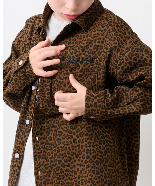 XLARGE KIDS(エクストララージキッズ)の「OG ワークシャツ(シャツ/ブラウス・キッズ・ブラウン/ライトブルー・110cm/90cm/140cm/120cm/130cm/100cm)」の8枚目の写真