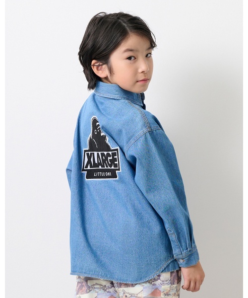 XLARGE KIDS(エクストララージキッズ)の「OG ワークシャツ(シャツ/ブラウス・キッズ・ブラウン/ライトブルー・110cm/90cm/140cm/120cm/130cm/100cm)」の11枚目の写真