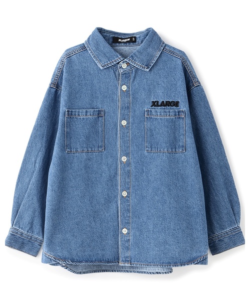 XLARGE KIDS(エクストララージキッズ)の「OG ワークシャツ(シャツ/ブラウス・キッズ・ブラウン/ライトブルー・110cm/90cm/140cm/120cm/130cm/100cm)」の15枚目の写真