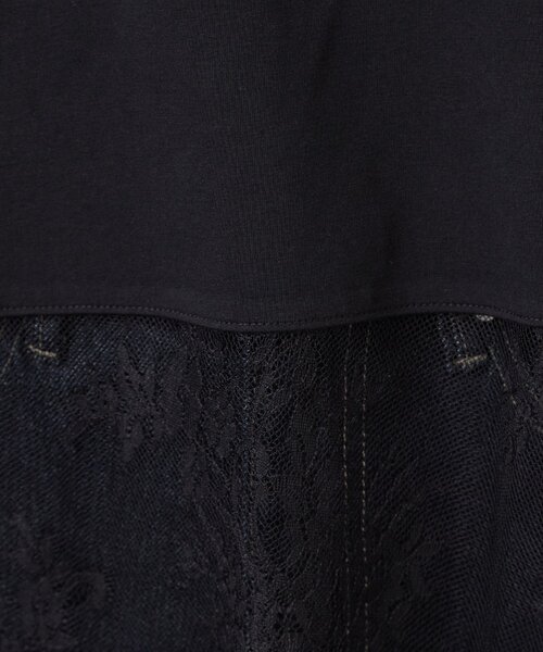 OPAQUE.CLIP（オペークドットクリップ）の「裾アシメレースドッキングカットソー【洗濯機OK】（Tシャツ/カットソー・レディース・ブラック/ホワイト・42/40/38）」の10枚目の写真