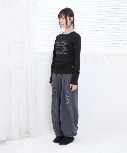 Video Jockey（ビデオジョッキー）の「STAR No.5 スウェットパンツ [チャコール]（スウェットパンツ・レディース・チャコール・FREE）」の4枚目の写真