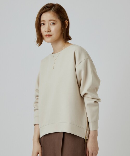 grove(グローブ)の「ダンボーサイドジッププルオーバー(Tシャツ/カットソー・レディース・ダークブラウン/グレー/ナチュラル・02/03/04)」の12枚目の写真