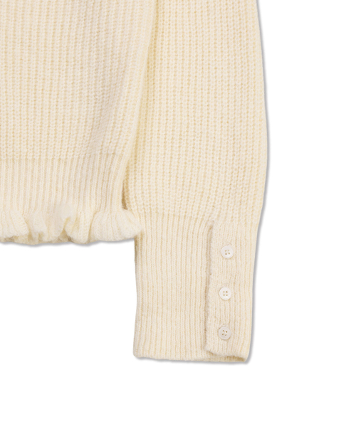 MICHIKO LONDON(ミチコ ロンドン)の「フリルウールニットカーディガン クリームアイボリー(カーディガン/ボレロ・レディース・その他・FREE)」の4枚目の写真