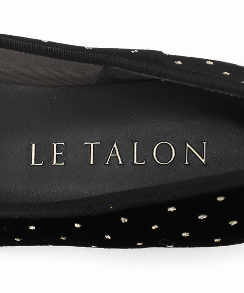 LE TALON(ルタロン)の「《追加》ポインテッドグリッタードットバレエ(バレエシューズ・レディース・ブラック×ブラック・25.5cm/25cm/24.5cm/24cm/23.5cm/23cm/22.5cm/22cm/21.5/21)」の4枚目の写真
