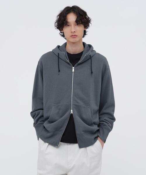 MHL.(エムエイチエル)の「LIGHT LOOPBACK COTTON(パーカー・メンズ・ブルー系その他5/ホワイト系その他2・X-LARGE/MEDIUM/LARGE)」の2枚目の写真