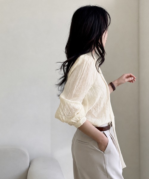 LOENNE(ロエヌ)の「Tie Neck Blouse / タイネックブラウス(シャツ/ブラウス・レディース・Cream/ブラック・FREE)」の6枚目の写真