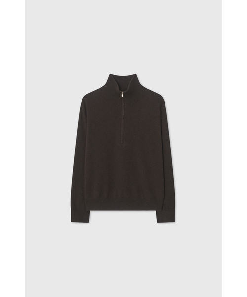 LOOKAST(ルックキャスト)の「カシミヤウールハーフジップニット / CASHMERE WOOL HALF ZIP UP KNIT_3colors(ニット/セーター・レディース・ブラウン/グレー/アイボリー・MEDIUM/SMALL)」の3枚目の写真