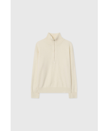 カシミヤウールハーフジップニット / CASHMERE WOOL HALF ZIP UP KNIT_3colors