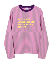 PIEDPIPER（パイド・パイパー）の「ショックサウンドストライプ L/S ピンク（Tシャツ/カットソー）」