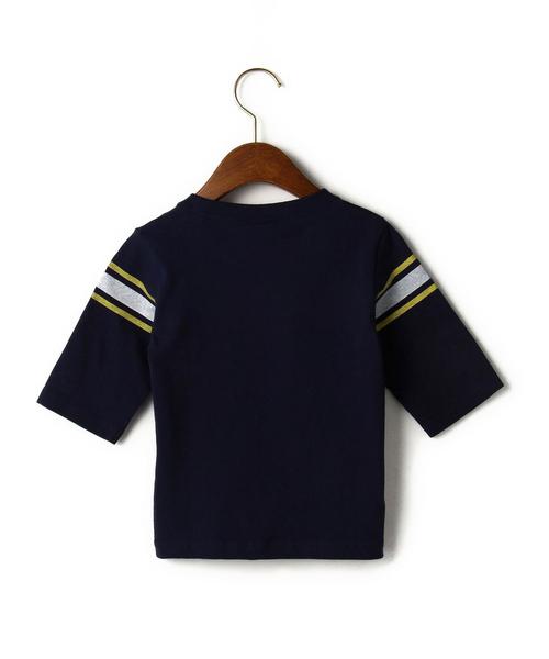 Champion（チャンピオン）の「【KIDS】別注 Champion(チャンピオン) 7部 プリント Tシャツ◆（Tシャツ/カットソー・キッズ・ホワイト/グレー/ネイビー・110cm/120cm/100cm/130cm）」の4枚目の写真