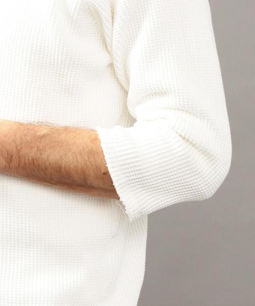 BEAUTY&YOUTH UNITED ARROWS(ビューティーアンドユースユナイテッドアローズ)の「BY ∴ ビッグ サーマル クウォータースリーブ カットソー MADE IN JAPAN ◆(Tシャツ/カットソー・メンズ・ホワイト/ブラック/マスタード/オフホワイト・SMALL/MEDIUM/LARGE/X-LARGE)」の9枚目の写真