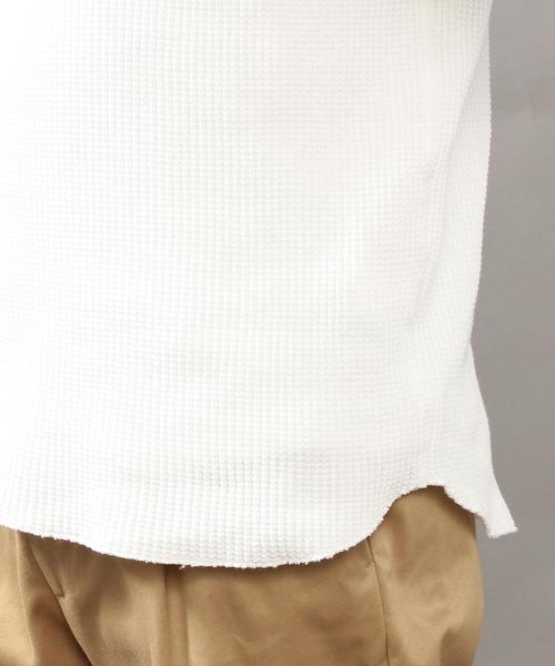 BEAUTY&YOUTH UNITED ARROWS(ビューティーアンドユースユナイテッドアローズ)の「BY ∴ ビッグ サーマル クウォータースリーブ カットソー MADE IN JAPAN ◆(Tシャツ/カットソー・メンズ・ホワイト/ブラック/マスタード/オフホワイト・SMALL/MEDIUM/LARGE/X-LARGE)」の10枚目の写真