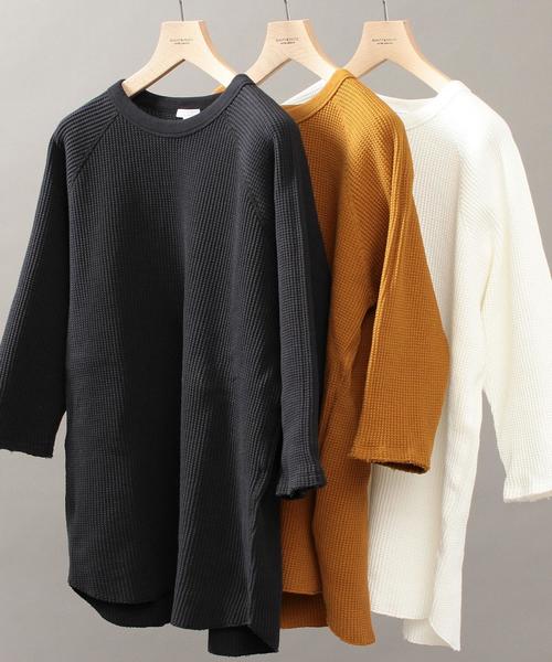 BEAUTY&YOUTH UNITED ARROWS(ビューティーアンドユースユナイテッドアローズ)の「BY ∴ ビッグ サーマル クウォータースリーブ カットソー MADE IN JAPAN ◆(Tシャツ/カットソー・メンズ・ホワイト/ブラック/マスタード/オフホワイト・SMALL/MEDIUM/LARGE/X-LARGE)」の16枚目の写真