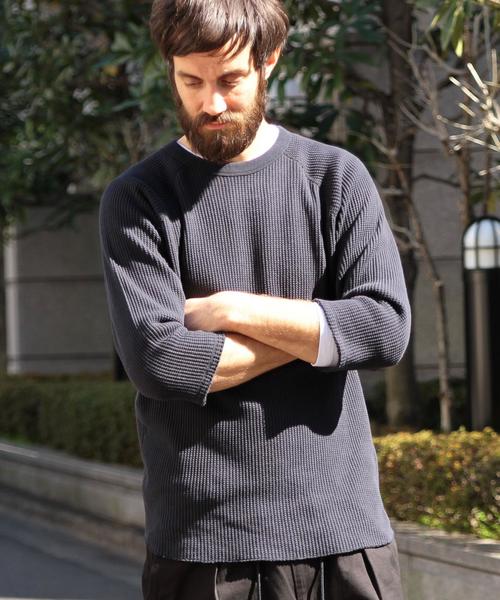 BEAUTY&YOUTH UNITED ARROWS(ビューティーアンドユースユナイテッドアローズ)の「BY ∴ ビッグ サーマル クウォータースリーブ カットソー MADE IN JAPAN ◆(Tシャツ/カットソー・メンズ・ホワイト/ブラック/マスタード/オフホワイト・SMALL/MEDIUM/LARGE/X-LARGE)」の17枚目の写真