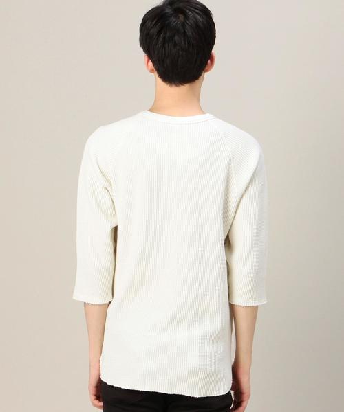 BEAUTY&YOUTH UNITED ARROWS(ビューティーアンドユースユナイテッドアローズ)の「BY ∴ ビッグ サーマル クウォータースリーブ カットソー MADE IN JAPAN ◆(Tシャツ/カットソー・メンズ・ホワイト/ブラック/マスタード/オフホワイト・SMALL/MEDIUM/LARGE/X-LARGE)」の20枚目の写真