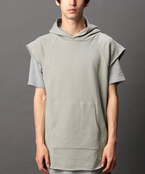 MONKEY TIME（モンキータイム）の「＜monkey time＞ ウラケ マッスルスリーブ プルオーバー パーカー HJSP（パーカー・メンズ・ベージュ・X-LARGE/MEDIUM/SMALL/LARGE）」の11枚目の写真