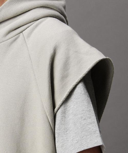 MONKEY TIME（モンキータイム）の「＜monkey time＞ ウラケ マッスルスリーブ プルオーバー パーカー HJSP（パーカー・メンズ・ベージュ・X-LARGE/MEDIUM/SMALL/LARGE）」の9枚目の写真