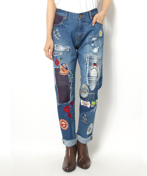 As Know As De Base アズノゥアズドゥバズ の ｗｅｌｃｏｍｅ刺繍ｐｔ デニム パンツ デニムパンツ Wear