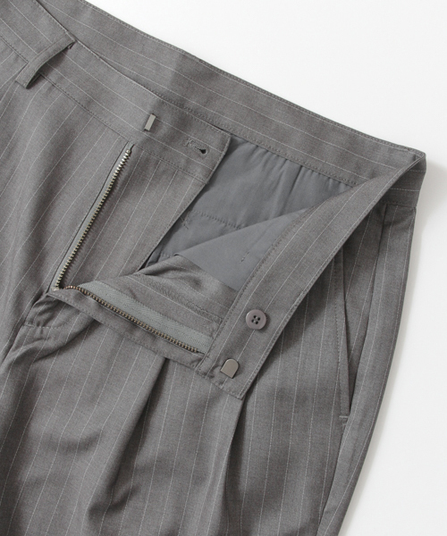 SENSE OF PLACE by URBAN RESEARCH（センスオブプレイスバイアーバンリサーチ）の「ストライプワイドスラックス（その他パンツ・メンズ・グレー/ブラック・MEDIUM/LARGE）」の4枚目の写真