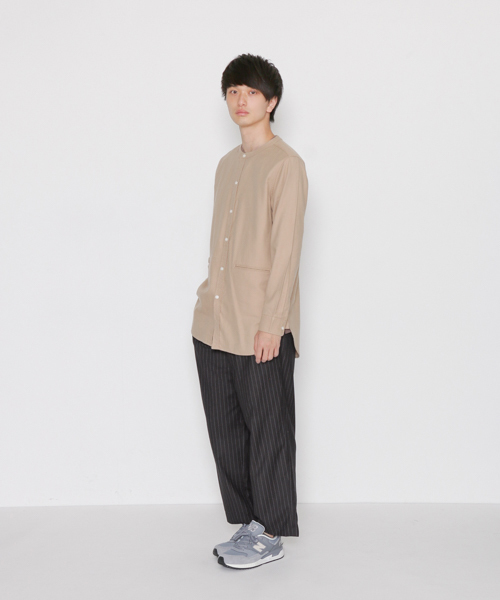 SENSE OF PLACE by URBAN RESEARCH（センスオブプレイスバイアーバンリサーチ）の「ストライプワイドスラックス（その他パンツ・メンズ・グレー/ブラック・MEDIUM/LARGE）」の10枚目の写真