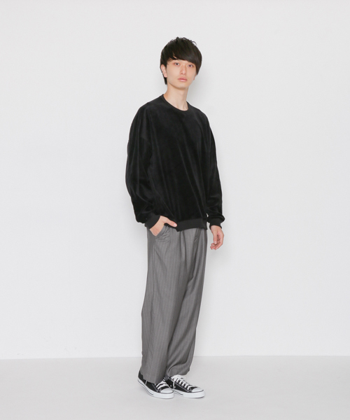 SENSE OF PLACE by URBAN RESEARCH（センスオブプレイスバイアーバンリサーチ）の「ストライプワイドスラックス（その他パンツ・メンズ・グレー/ブラック・MEDIUM/LARGE）」の11枚目の写真