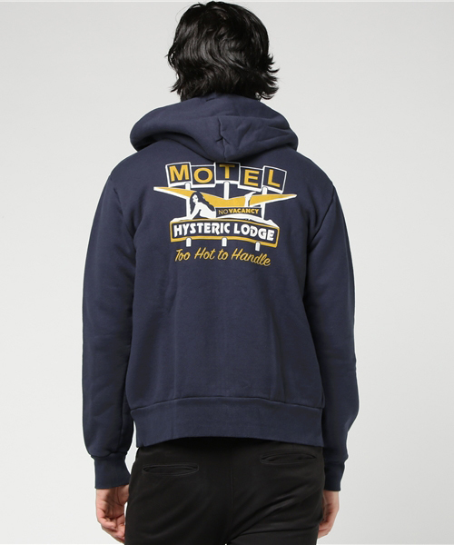 HYSTERIC GLAMOUR(ヒステリックグラマー)の「GLAMOUR LODGE pt PK(パーカー・メンズ・ホワイト/ネイビー/トップグレー・SMALL/MEDIUM/LARGE)」の6枚目の写真