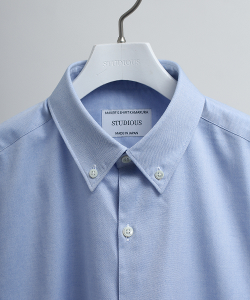 STUDIOUS SELECT（ステュディオスセレクト）の「【MAKER'S SHIRT KAMAKURA】≪STUDIOUS限定≫ロイヤルオックスレギュラーカラーシャツ（シャツ/ブラウス・メンズ・ホワイト/サックスブルー/ネイビー・1/2/3）」の14枚目の写真