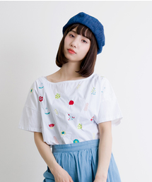 MERLOT | プラント刺繍ブラウス2941(シャツ/ブラウス)