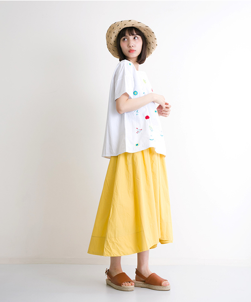 MERLOT（メルロー）の「プラント刺繍ブラウス2941（シャツ/ブラウス・レディース・ホワイト/ネイビー・FREE）」の3枚目の写真