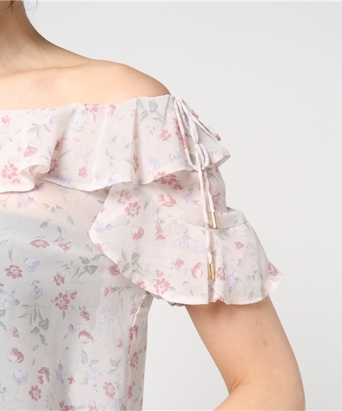 JILL by JILL STUART(ジルバイジルスチュアート)の「FLORAL SHEER BL(シャツ/ブラウス・レディース・ブラック/ベージュ・FREE)」の6枚目の写真