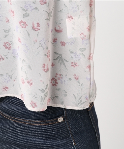 JILL by JILL STUART(ジルバイジルスチュアート)の「FLORAL SHEER BL(シャツ/ブラウス・レディース・ブラック/ベージュ・FREE)」の7枚目の写真