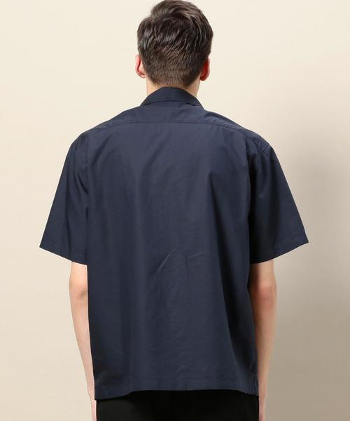 BEAUTY&YOUTH UNITED ARROWS（ビューティーアンドユースユナイテッドアローズ）の「BY コットンリヨセル ワイドフォルム シャツ ◆（シャツ/ブラウス・メンズ・モカ/ネイビー/ホワイト・LARGE/SMALL/MEDIUM/X-LARGE）」の4枚目の写真